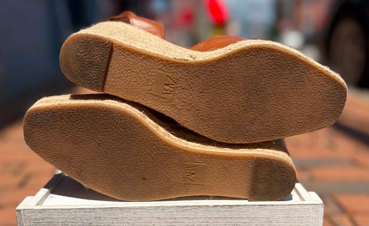 Zara Espadrilles Tie Up Wedges - Size 39