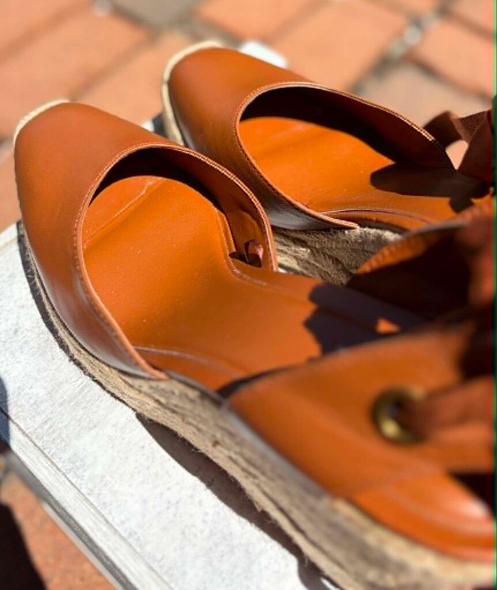 Zara Espadrilles Tie Up Wedges - Size 39
