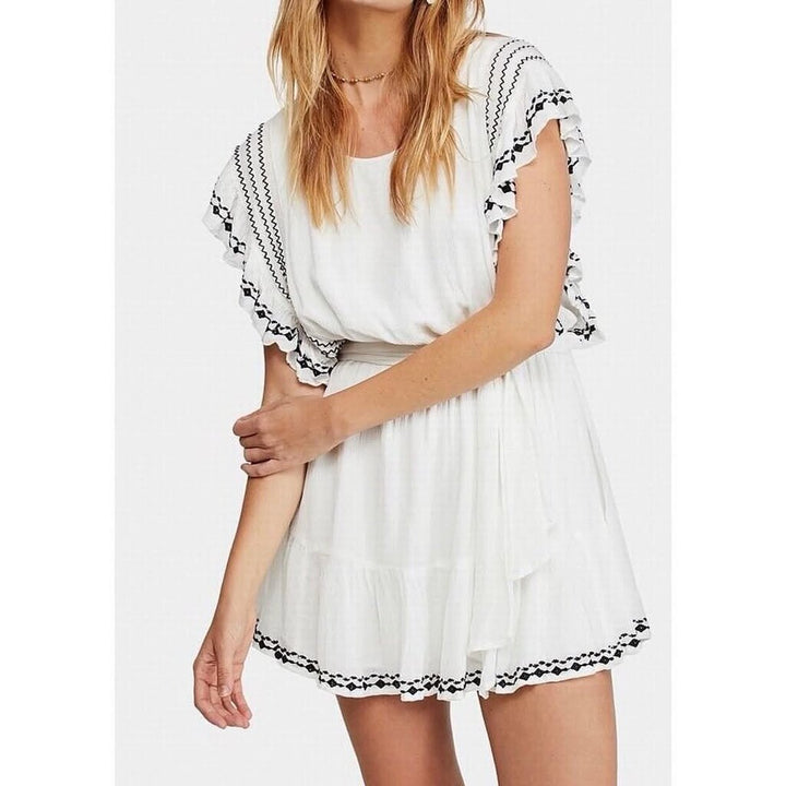 Free People Weekend Brunch Dress in White- Size Large