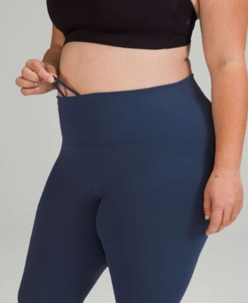 Lululemon Wunder Train High-Rise Crop 23" in Mineral Blue - Size 16