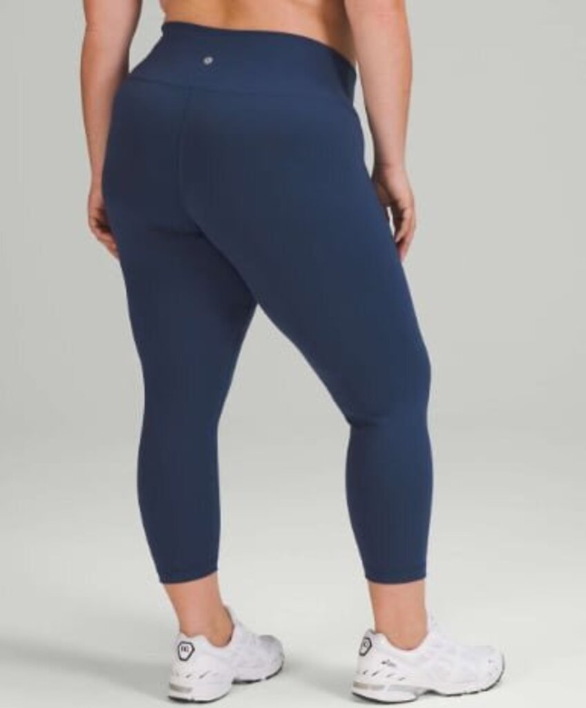 Lululemon Wunder Train High-Rise Crop 23" in Mineral Blue - Size 16