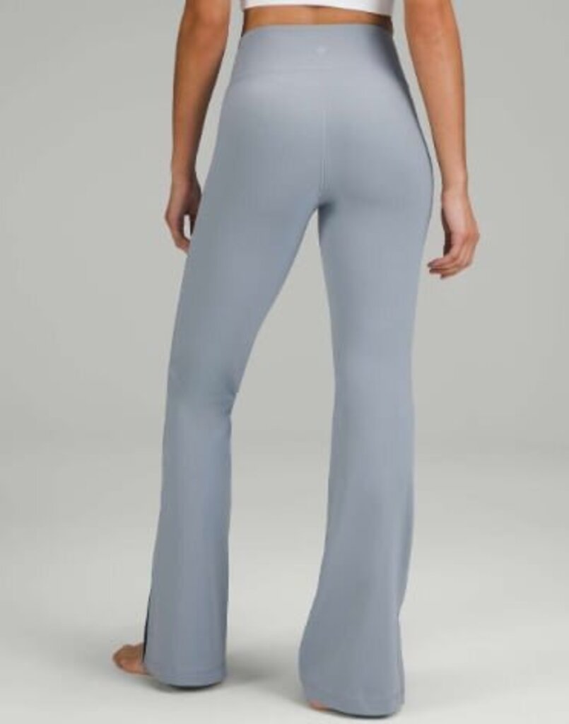 Lululemon Groove High-Rise Split-Hem Flared Pant in Chambray - Size 16