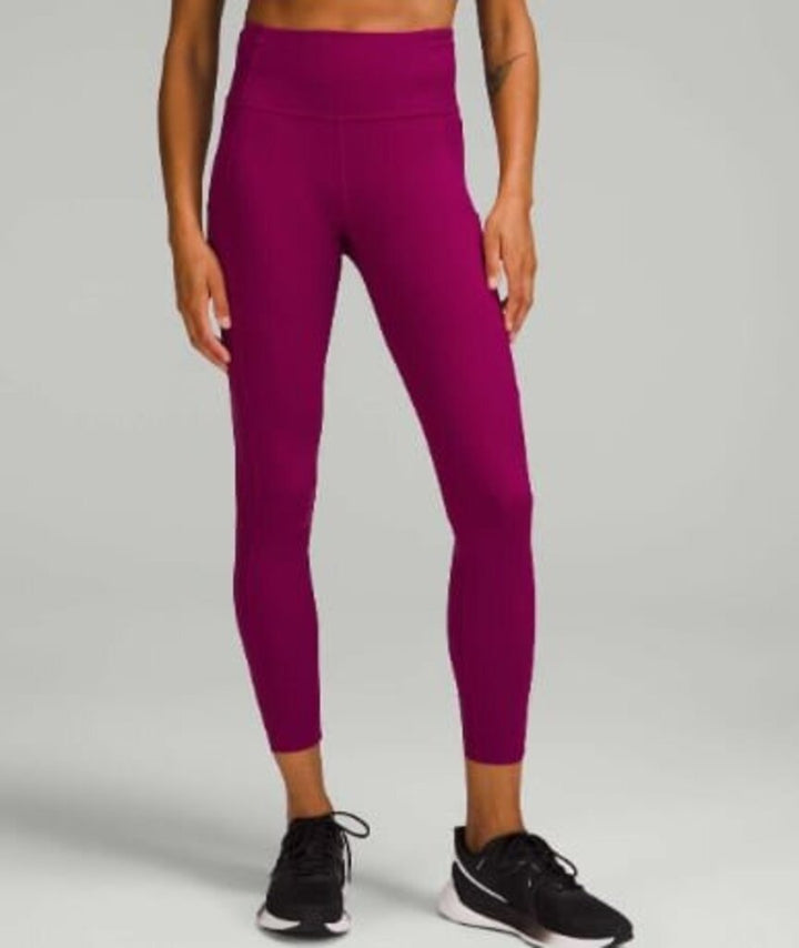 Lululemon Fast and Free High-Rise Tight 25" in Magenta Purple - Size 14 (Retails $128)