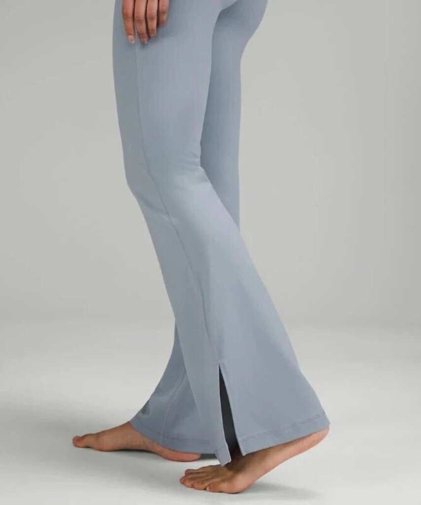 Lululemon Groove High-Rise Split-Hem Flared Pant in Chambray - Size 16