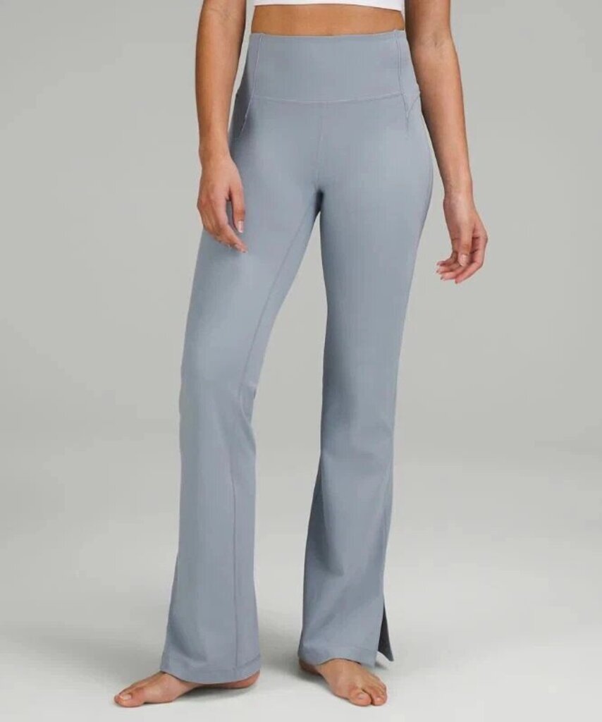 Lululemon Groove High-Rise Split-Hem Flared Pant in Chambray - Size 16