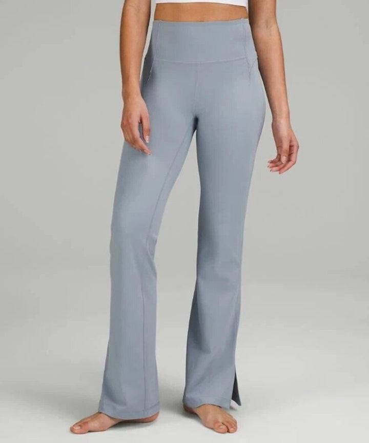 Lululemon Groove High-Rise Split-Hem Flared Pant in Chambray - Size 16
