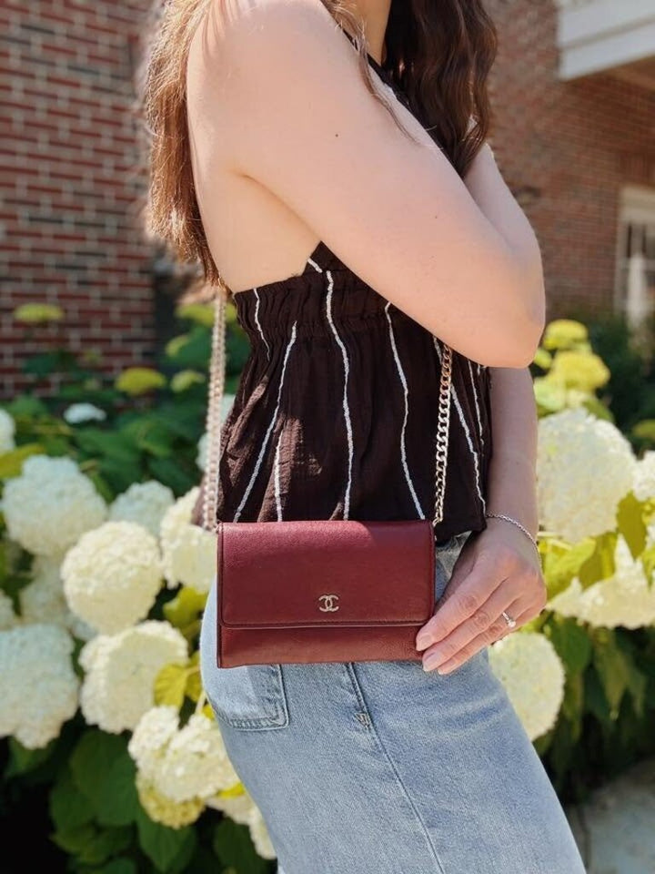 Chanel Caviar Sevruga Yen Wallet