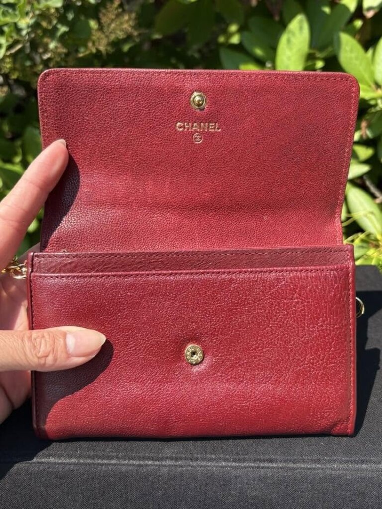 Chanel Caviar Sevruga Yen Wallet