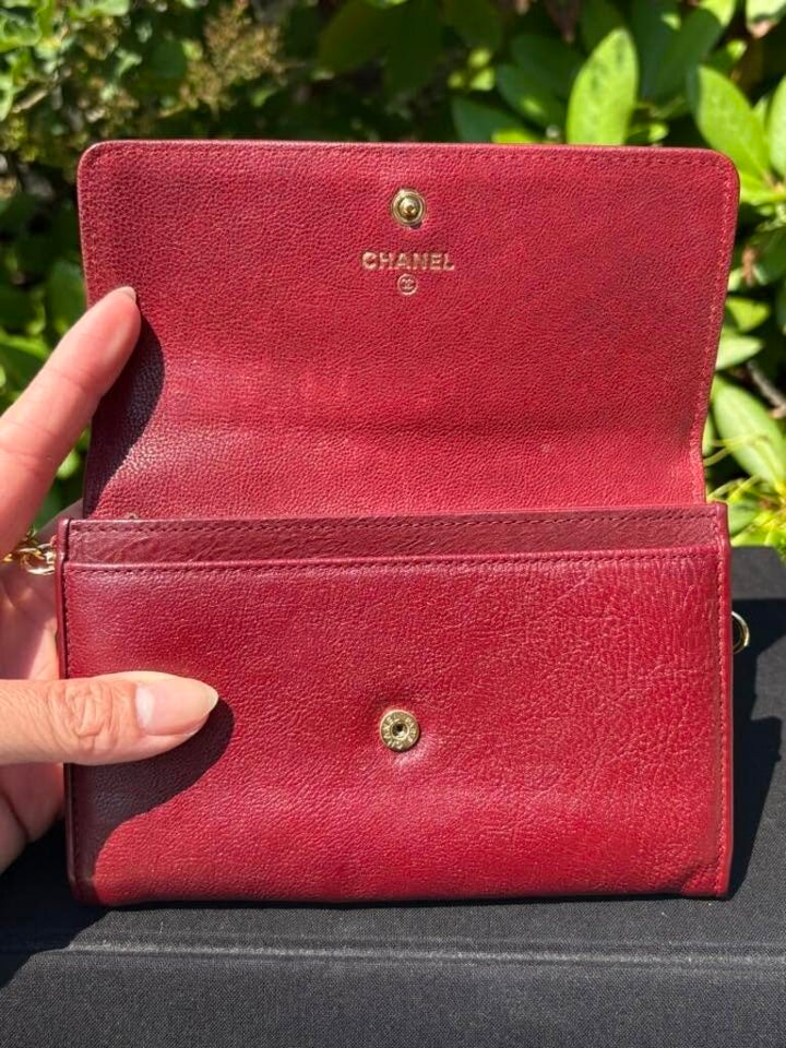 Chanel Caviar Sevruga Yen Wallet