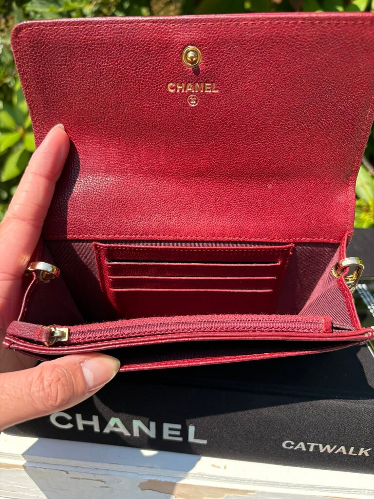 Chanel Caviar Sevruga Yen Wallet
