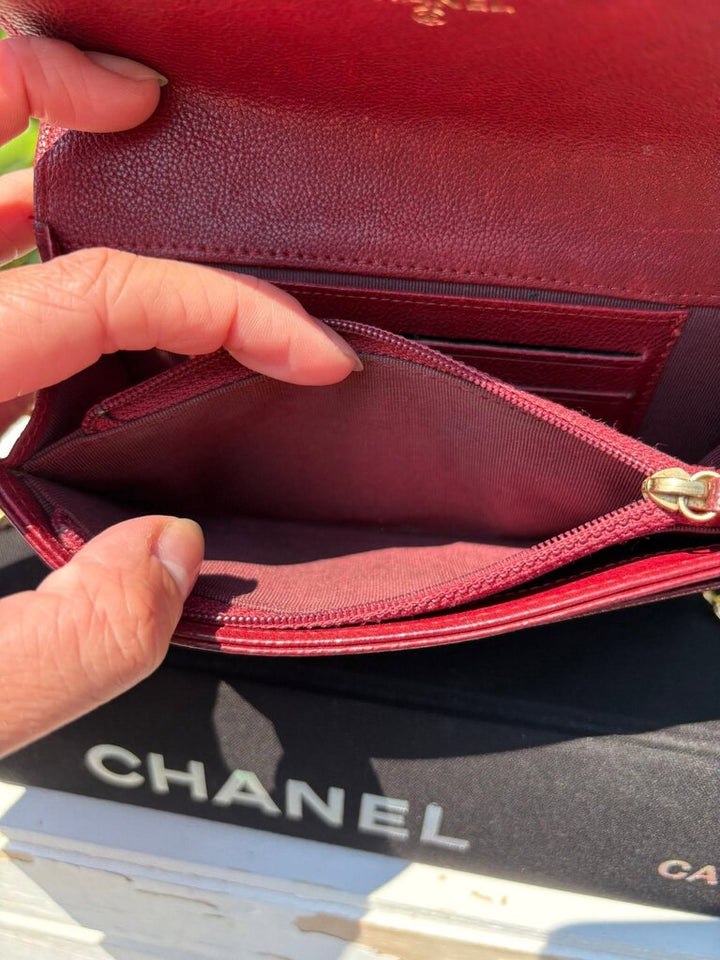 Chanel Caviar Sevruga Yen Wallet