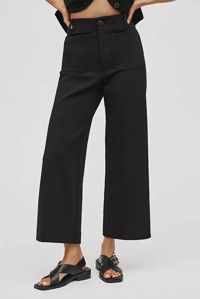 Maeve The Collette Knit Crop Wide Leg Pants - Size 28
