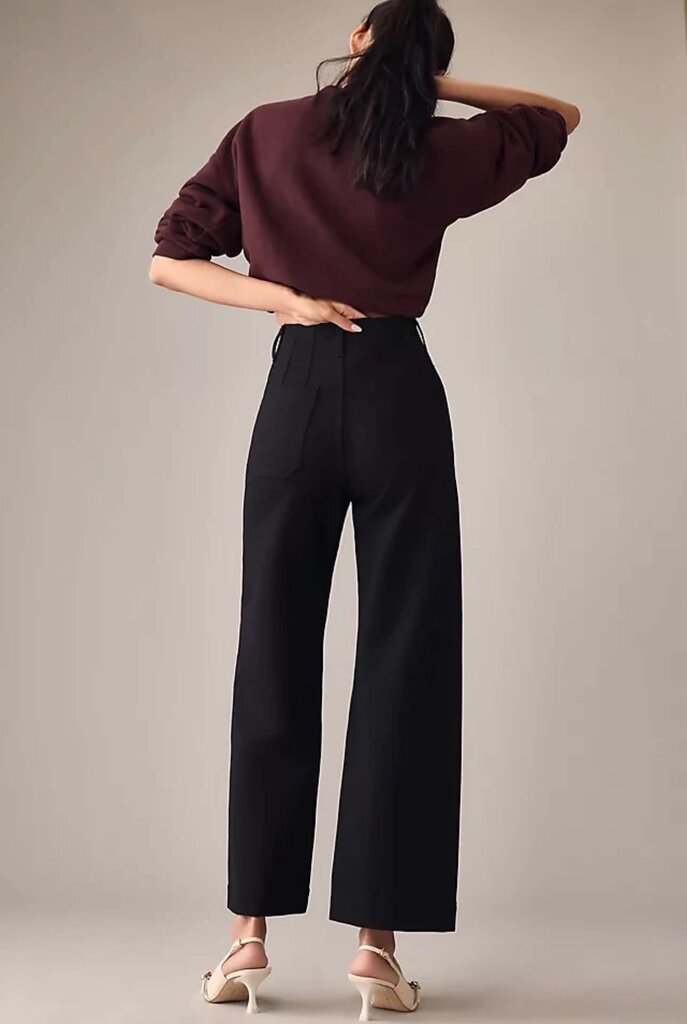Maeve The Collette Knit Crop Wide Leg Pants - Size 28