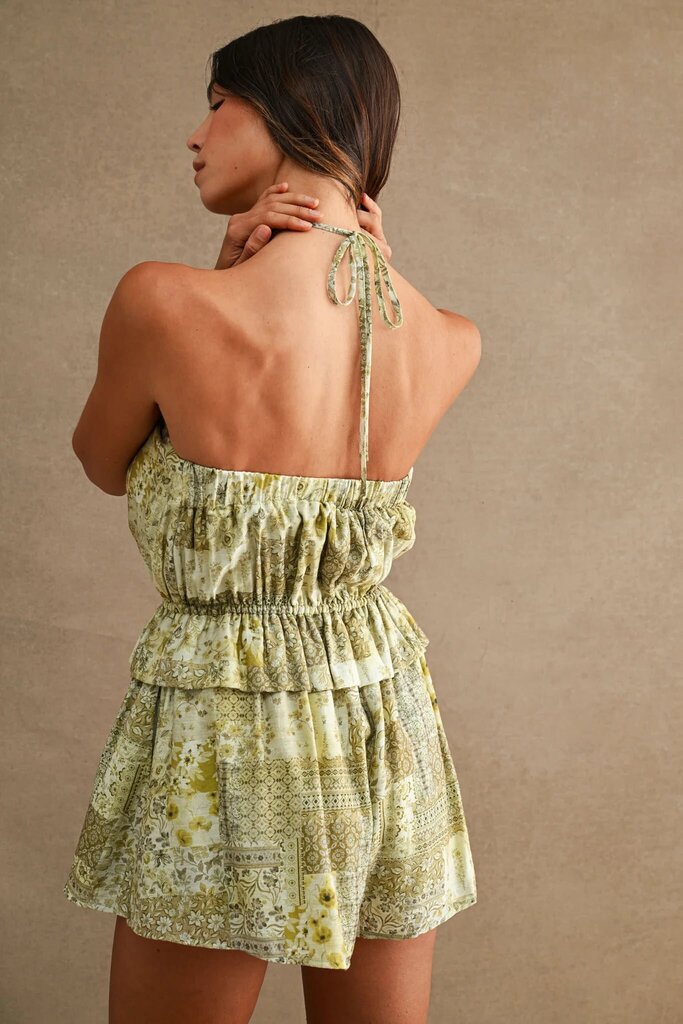 Mable NWT Halter Romper In Green - Size Medium