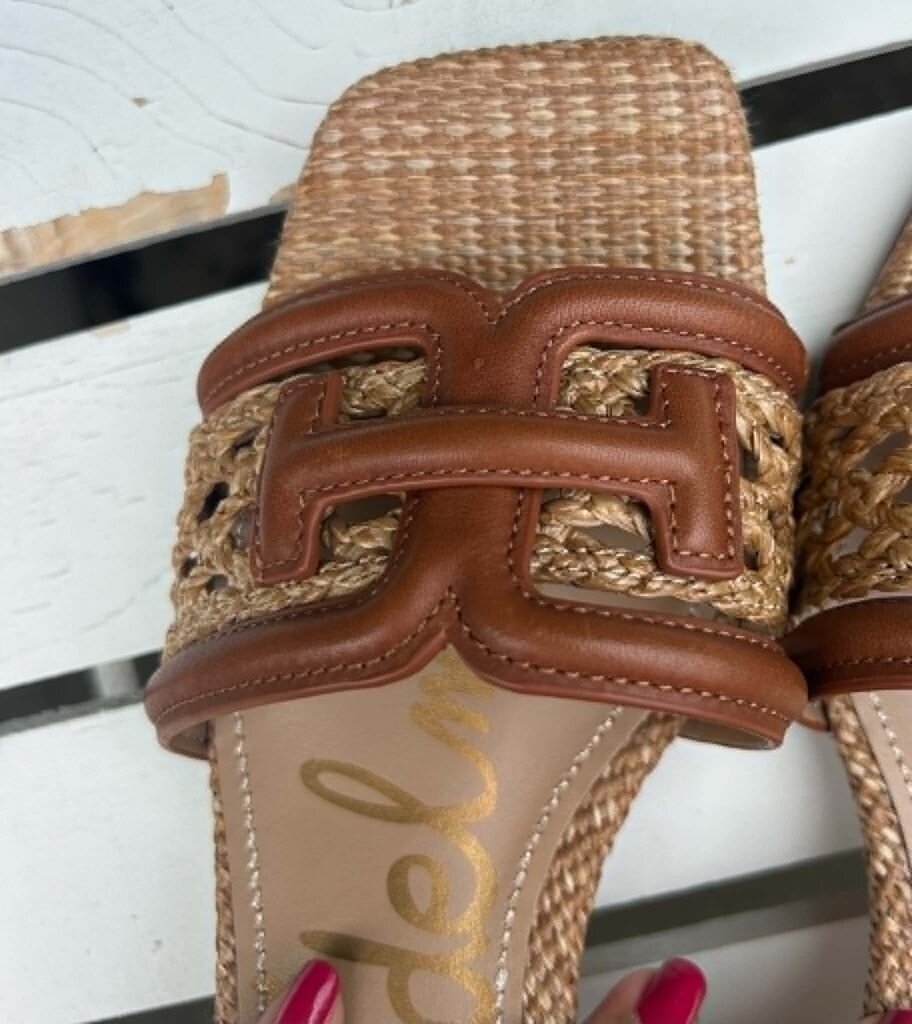 Sam Edelman Waylon Weave Block-Heel Sandals - Size 6