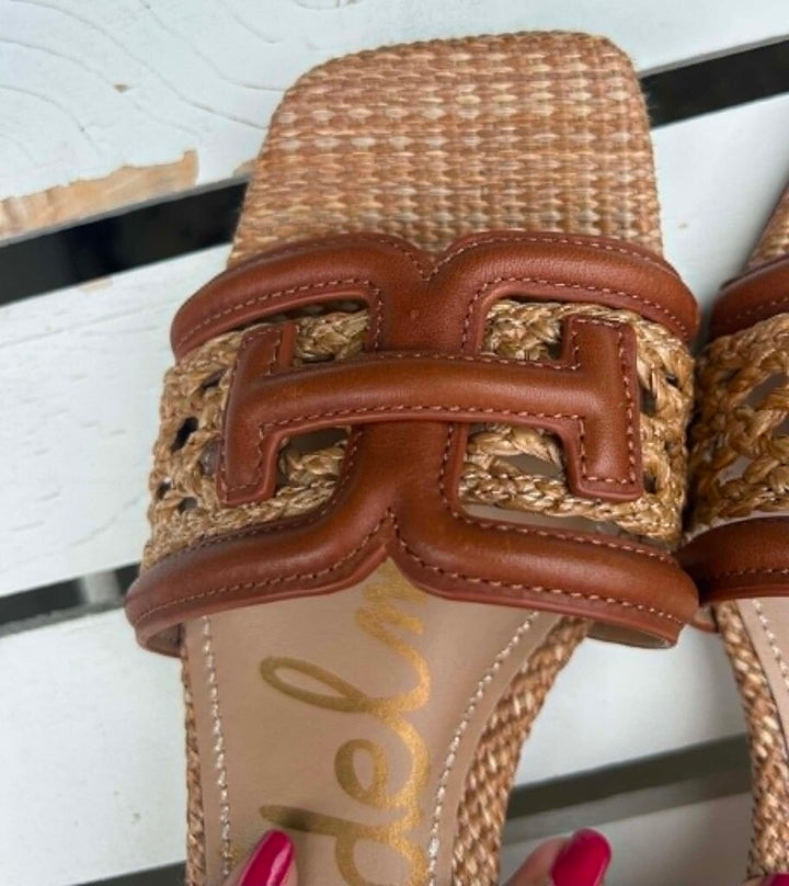 Sam Edelman Waylon Weave Block-Heel Sandals - Size 6