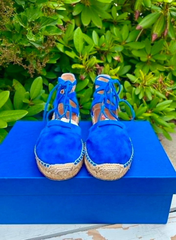 Aquazzura Belgravia Suede Espadrilles Sandals - Size 38