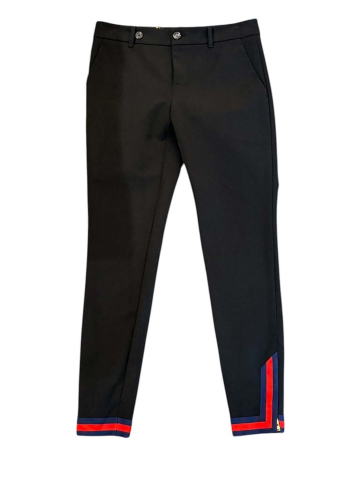 Gucci Zip Striped Hem Straight Pant - Size 38