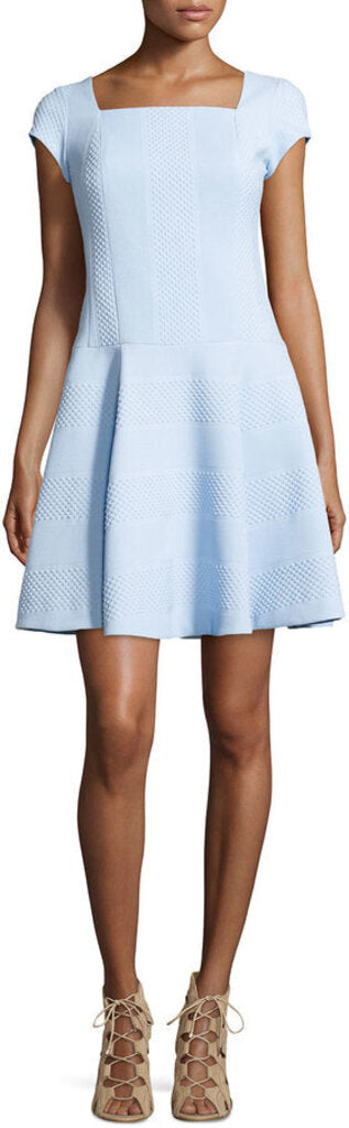 Nanette Lepore Adventure Seeker Textured Knit Fit And Flare Dress - Size 10