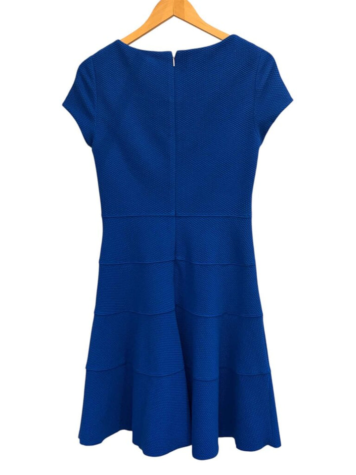 Rebecca Taylor Royal Blue Texture Fit And Flare Dress - Size 8