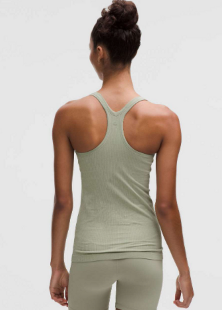 Lululemon Ebb to Street Tank Top *Light Support B/C Cup in Fog Green - Size 8 (Retails for $68)