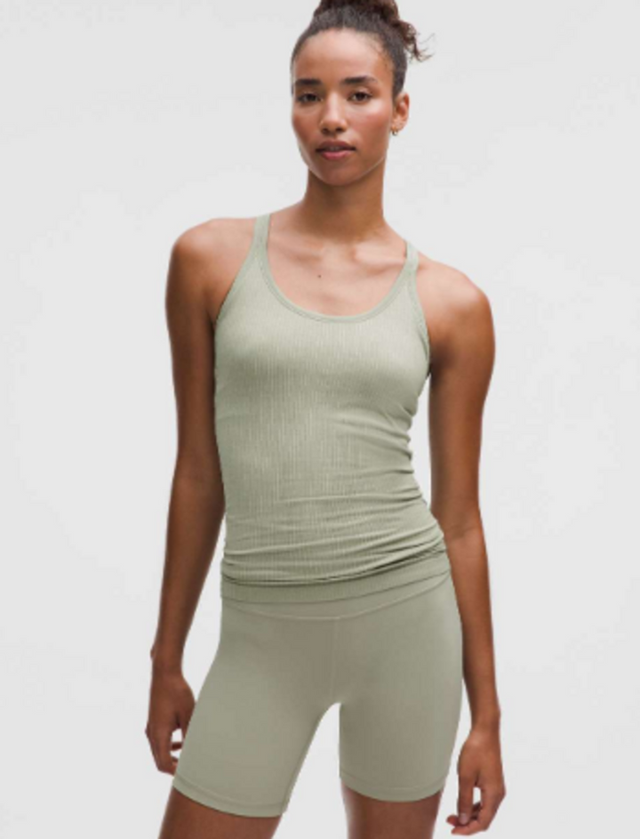 Lululemon Ebb to Street Tank Top *Light Support B/C Cup in Fog Green - Size 8 (Retails for $68)