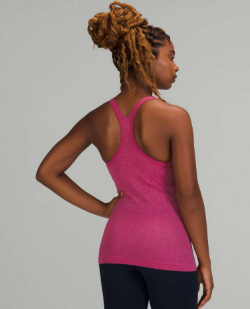 Lululemon Ebb to Street Shelf Bra Tank Top *Light Support in Pink Lychee - Size 8