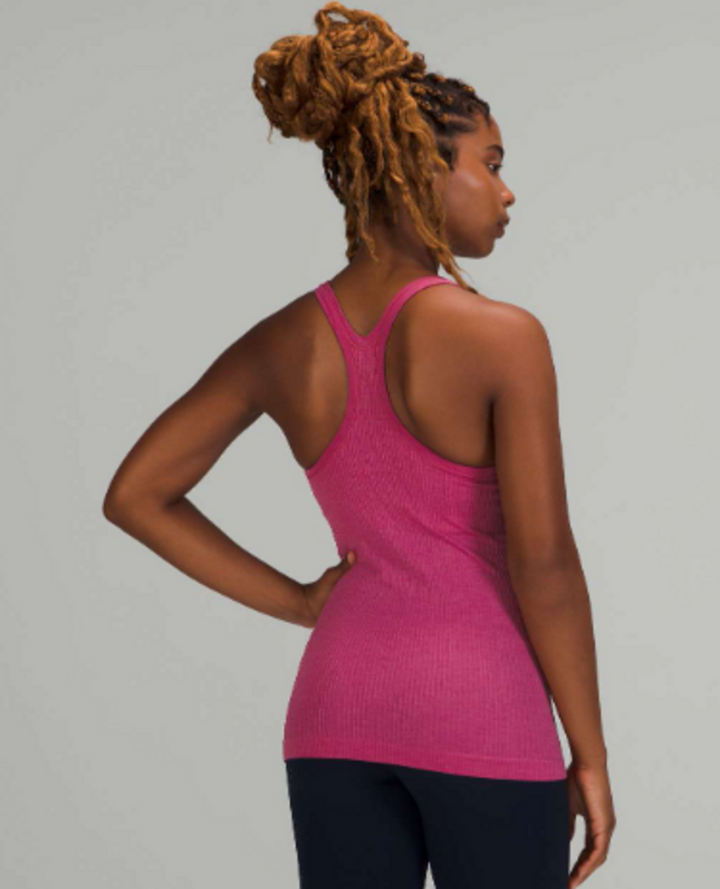 Lululemon Ebb to Street Shelf Bra Tank Top *Light Support in Pink Lychee - Size 8