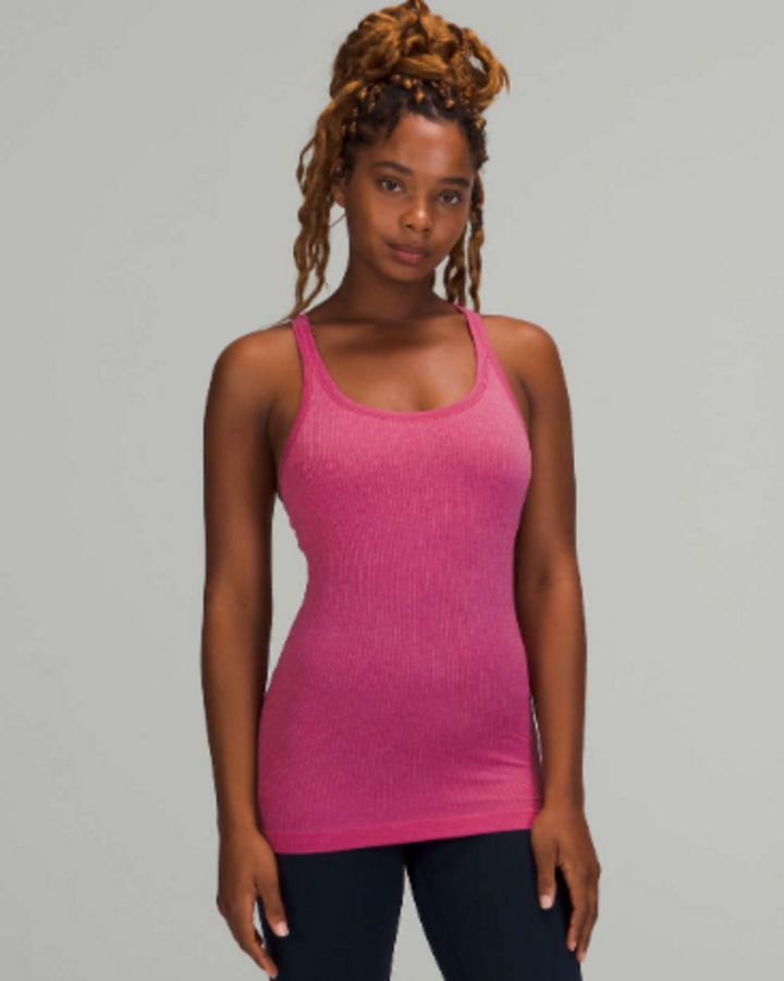 Lululemon Ebb to Street Shelf Bra Tank Top *Light Support in Pink Lychee - Size 8