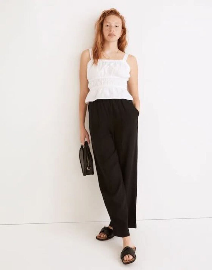 Madewell Poplin Sophia Peplum Tank - Size Medium