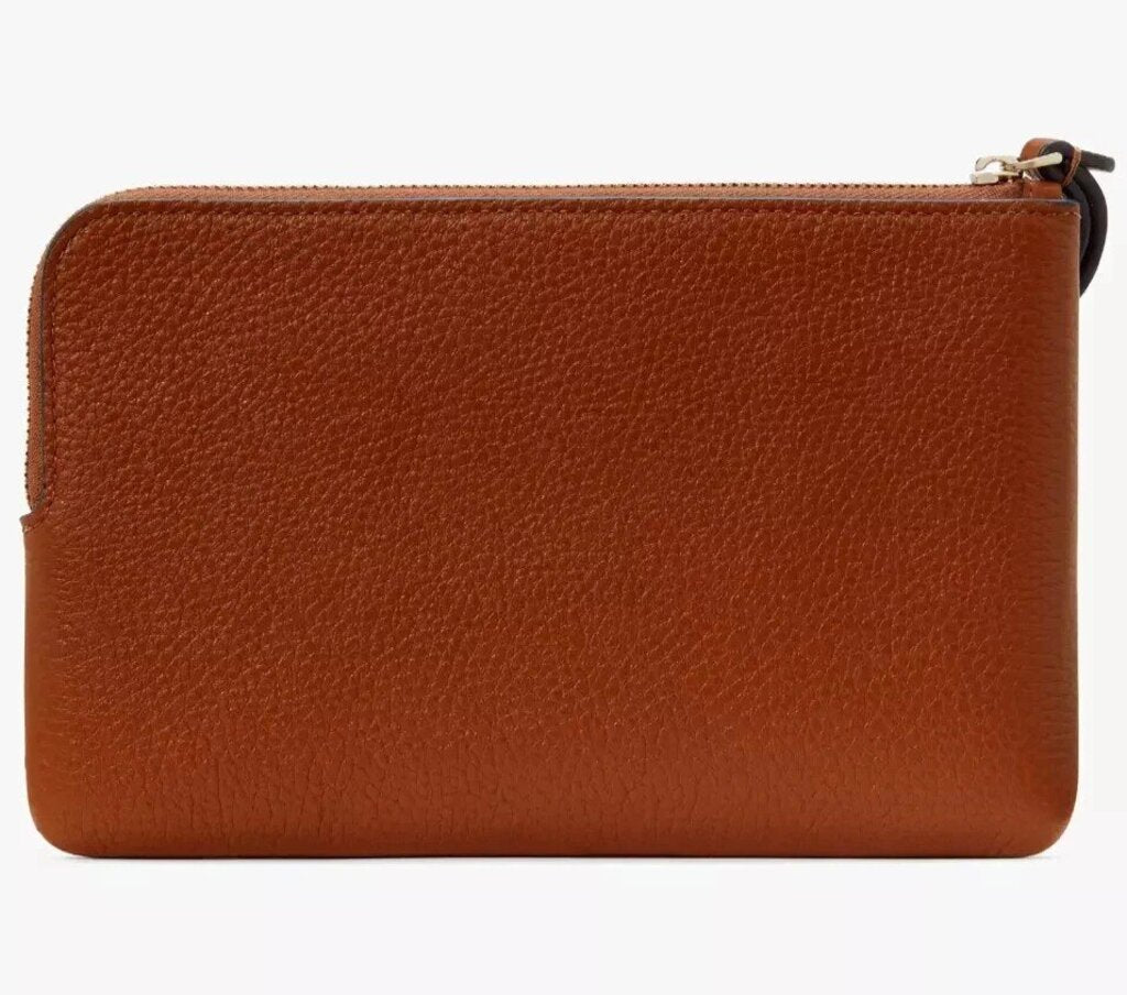 Kate Spade NWT Leila L Zip Pebble Leather Wristlet