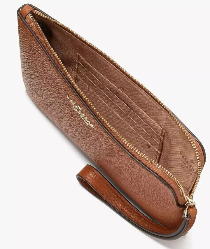 Kate Spade NWT Leila L Zip Pebble Leather Wristlet