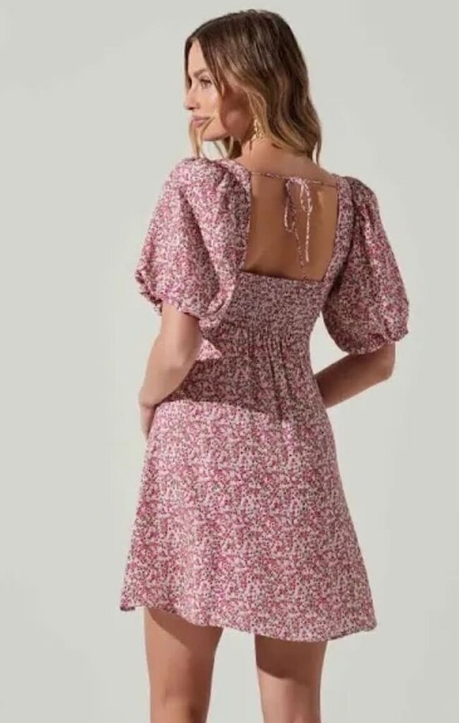 ASTR The Label Ditsy Floral Mini Dress - Size Medium
