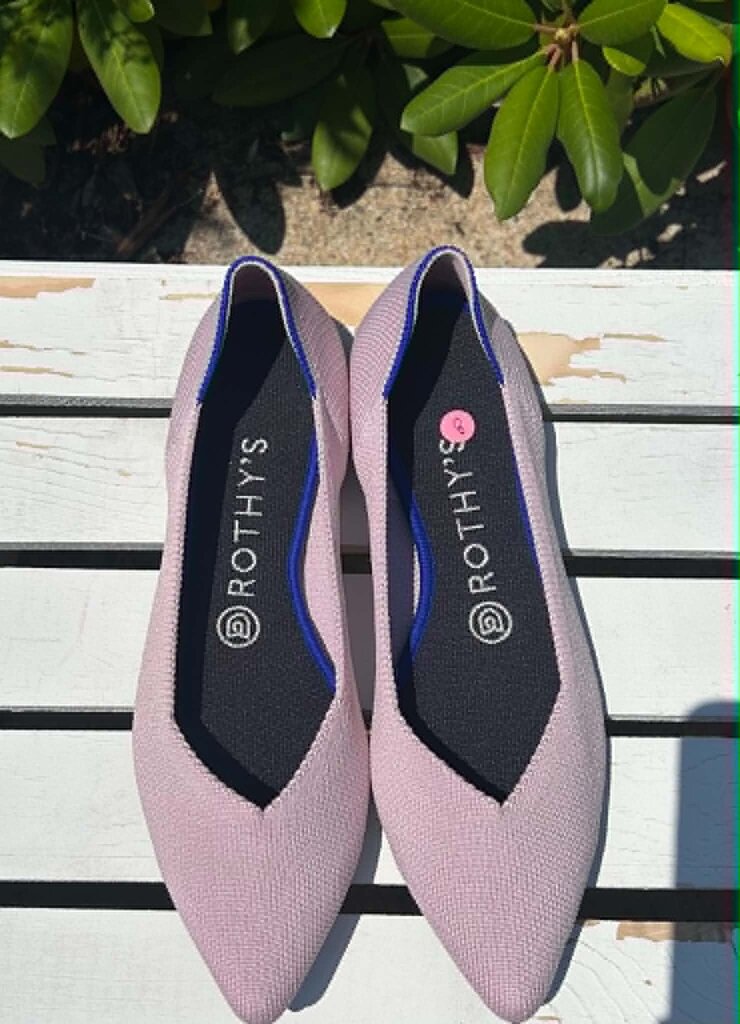 Rothy's The Point Retired Petal Pink Slip-On Flats - Size 8