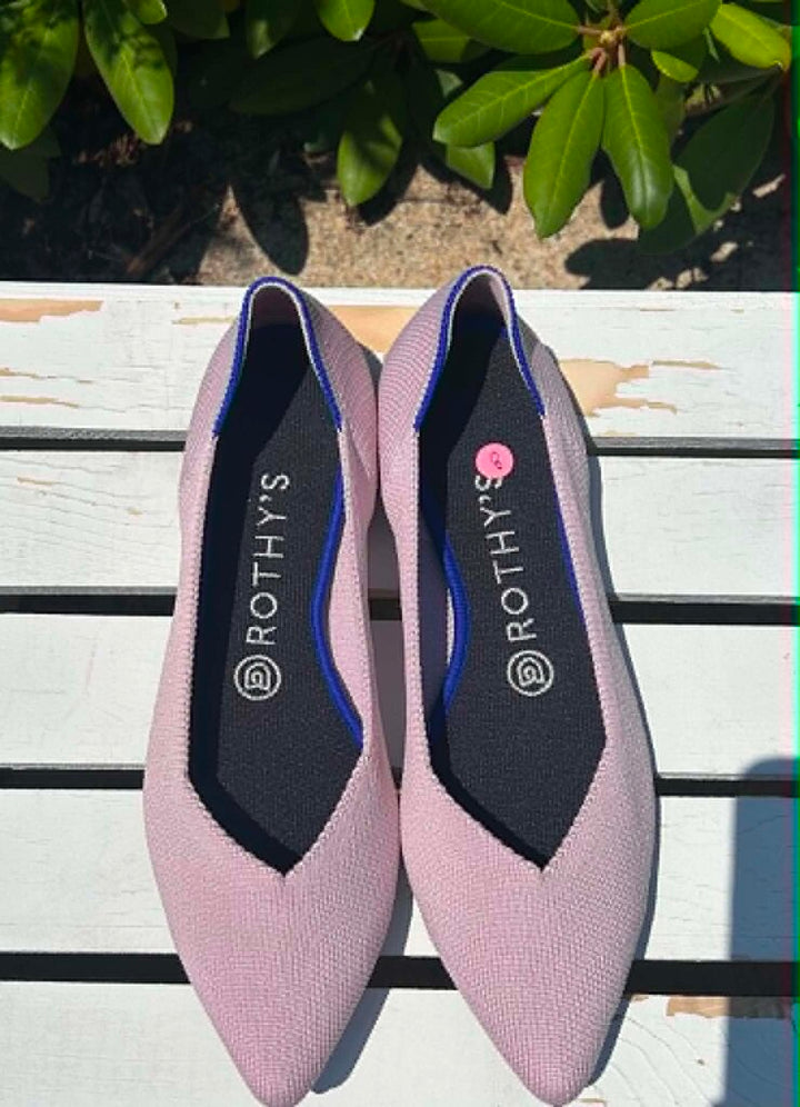 Rothy's The Point Retired Petal Pink Slip-On Flats - Size 8
