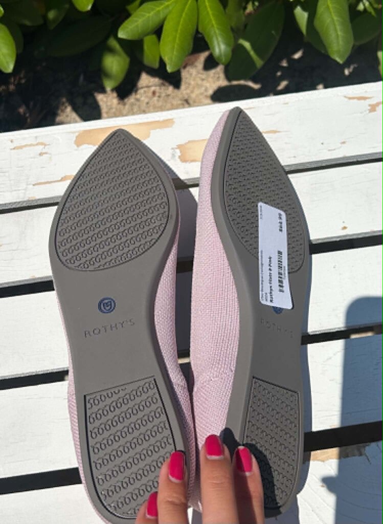 Rothy's The Point Retired Petal Pink Slip-On Flats - Size 8