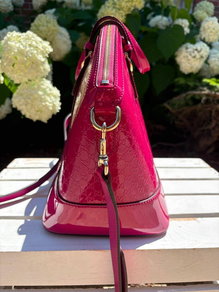 Gucci Microguccissima Patent Dome Bag