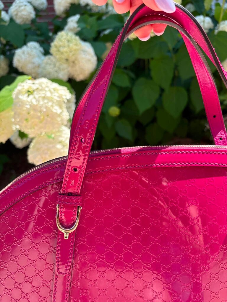 Gucci Microguccissima Patent Dome Bag