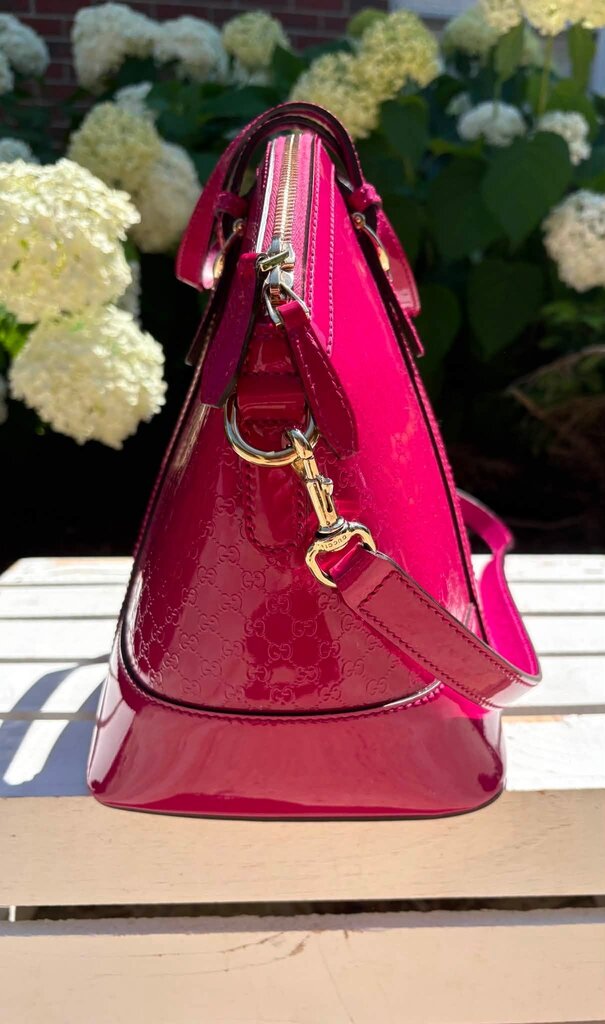 Gucci Microguccissima Patent Dome Bag