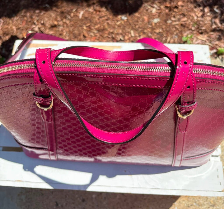 Gucci Microguccissima Patent Dome Bag