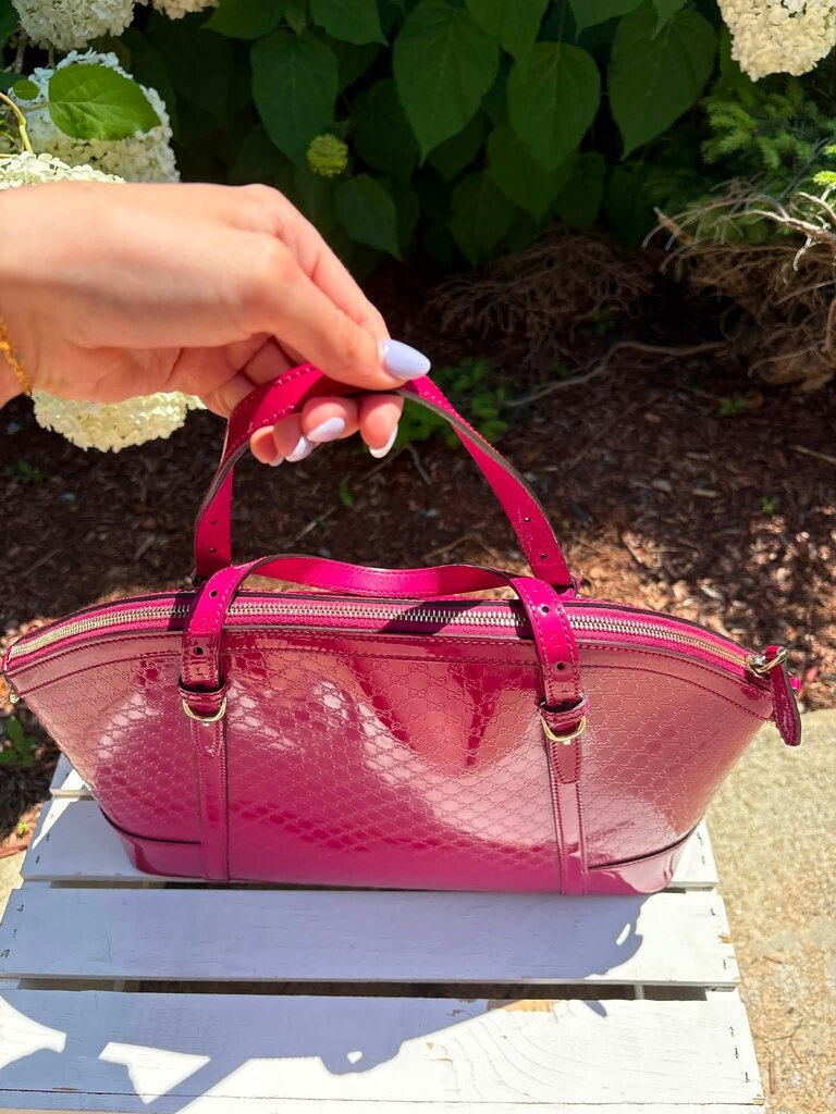 Gucci Microguccissima Patent Dome Bag