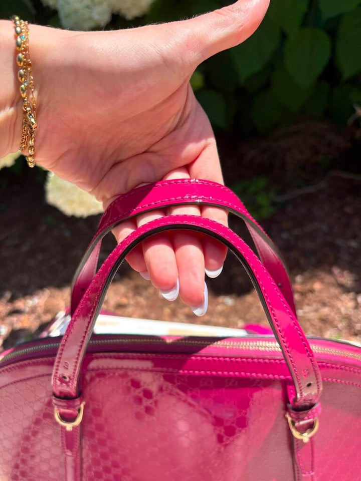 Gucci Microguccissima Patent Dome Bag