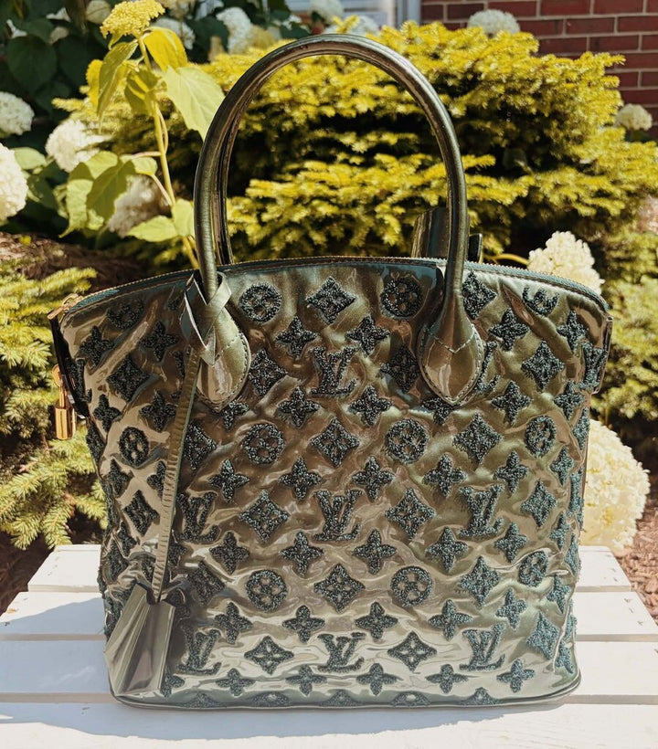 Louis Vuitton Green Monogram Fascination Enamel Lockit Bag