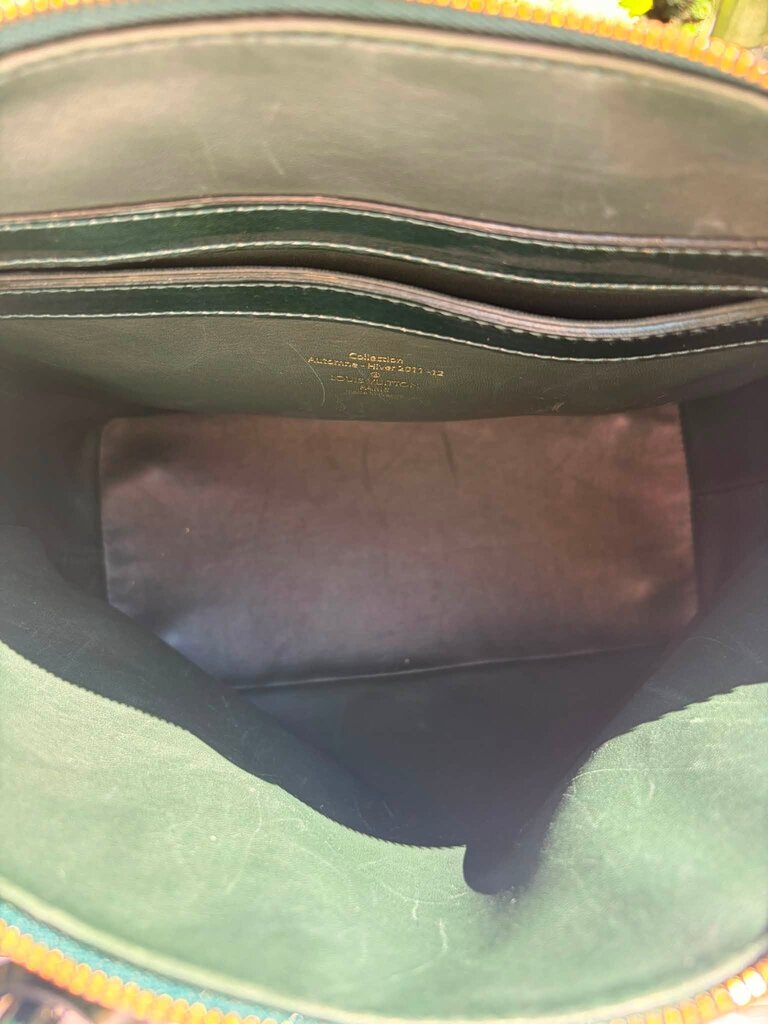 Louis Vuitton Green Monogram Fascination Enamel Lockit Bag