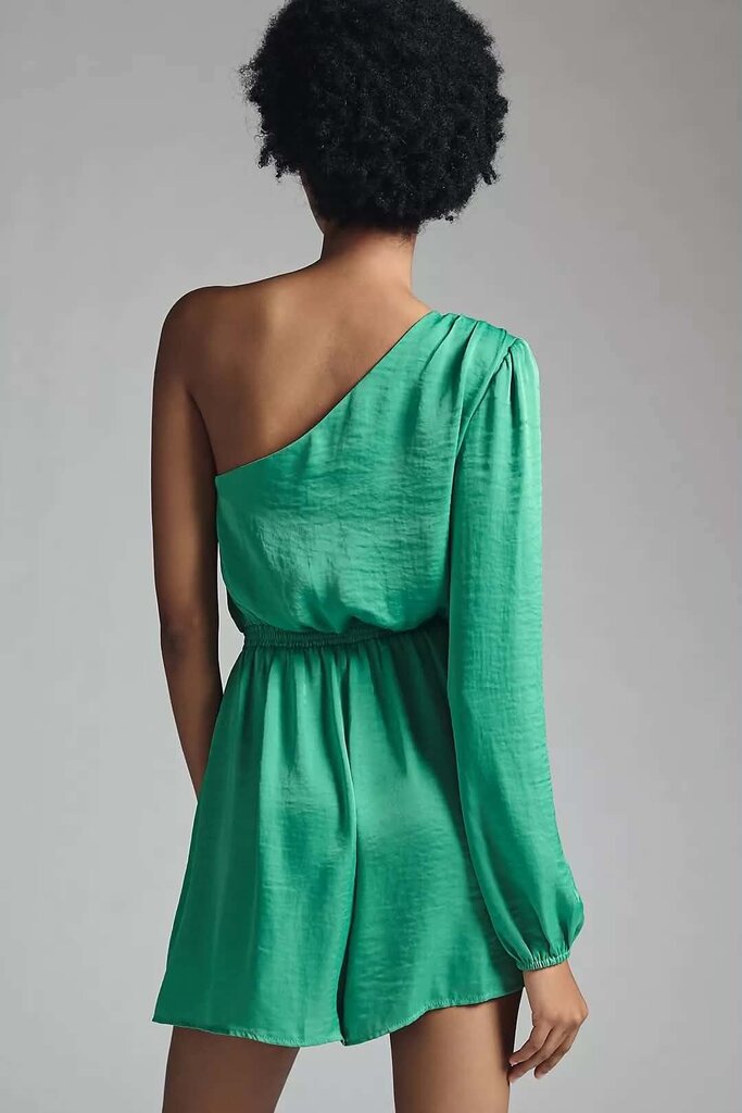 Steve Madden NWT One-Shoulder Playsuit In Green - Size Small