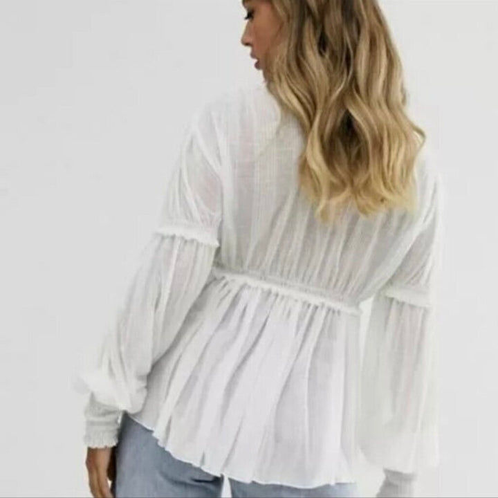Free People Day Dreaming Top In White - Size Small