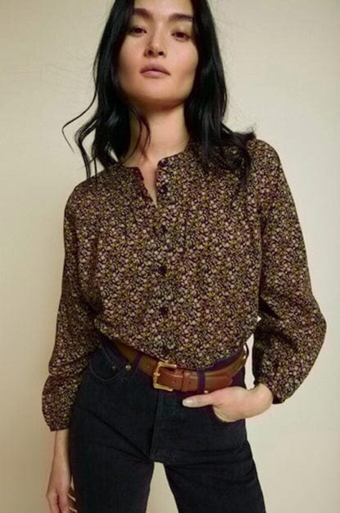 Nation Paisley Pintuck Cropped Blouse - Size XS