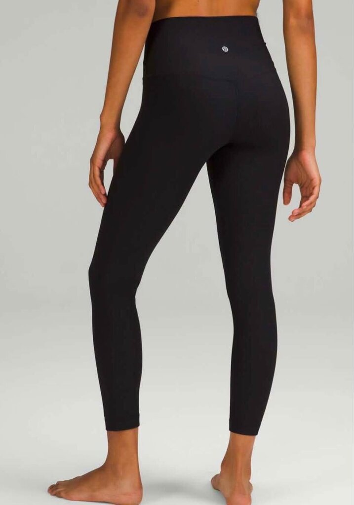 Lululemon Align Ribbed High-Rise Pant 25" In Black - Size 10