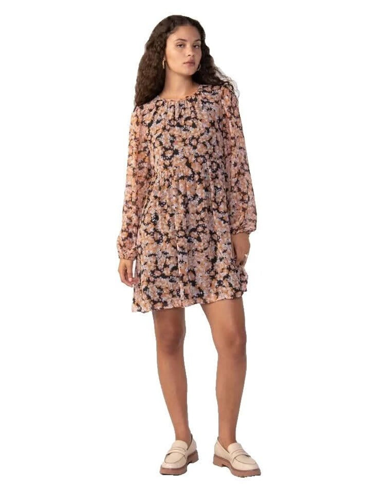 Sanctuary Harvest Floral Shirred Dress - Size Small