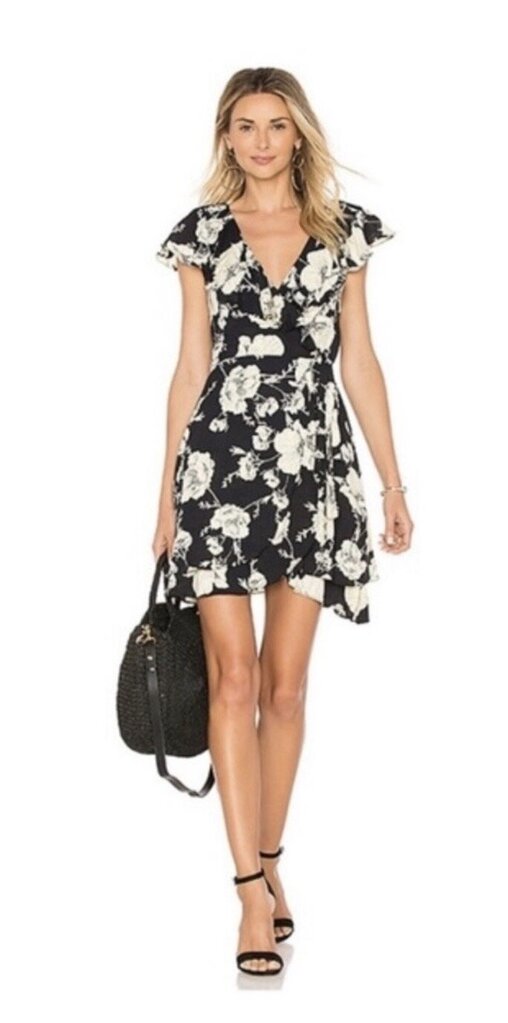 free people french quarter wrap dress Ruffled frilly lace accents and STPATRICKS2025 Satin Prom Hunter Green Color:Queensnake